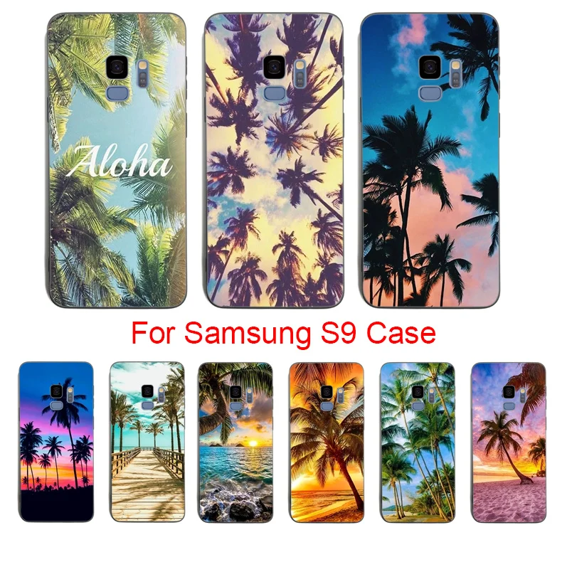 Чехол для телефона MaiYaCa Beach seaside Aloha черный мягкий чехол Samsung S5 S6 Egde S7 S8 S8plus S9