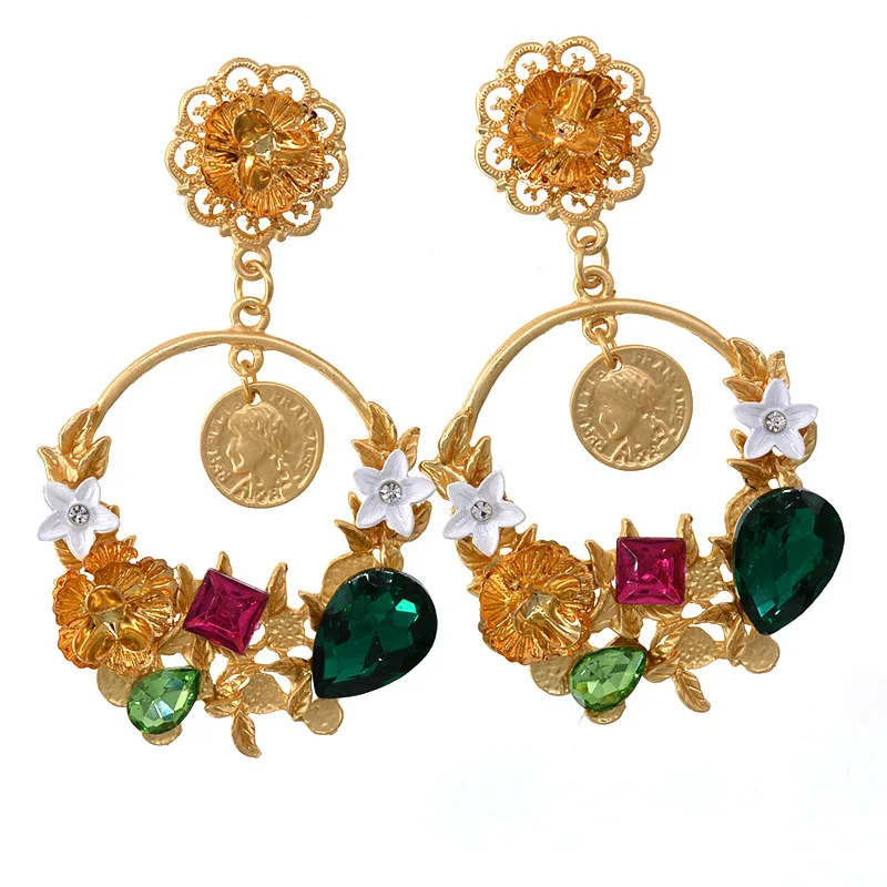 Luxury Big Round Baroque Circle Hoop Earrings bohemian floral jewelry brincos grandes para mulheres
Luxury Big Round Baroque Circle Hoop Earrings bohemian floral jewelry brincos grandes para mulheres