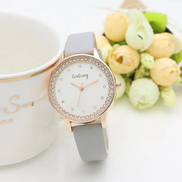 2020 New Fashion Rhinestone Watches Women Luxury Gogoey Brand leather watches Ladies Quartz Dress Watches reloj mujer go144
2020 New Fashion Rhinestone Watches Women Luxury Gogoey Brand leather watches Ladies Quartz Dress Watches reloj mujer go144