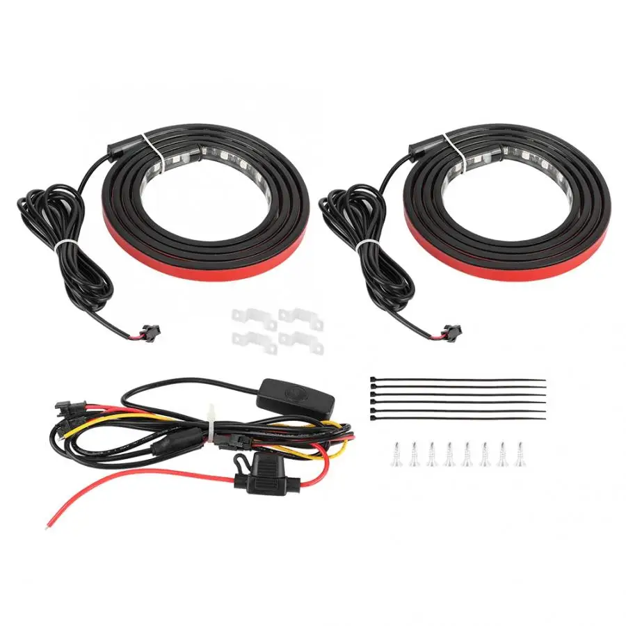 2pcs 152cm Flexible LED Strip Light Stoplight Brake/Turn Signal Lamp DC 12V Brake Light Strip with ON/OFF Control
2pcs 152cm Flexible LED Strip Light Stoplight Brake/Turn Signal Lamp DC 12V Brake Light Strip with ON/OFF Control