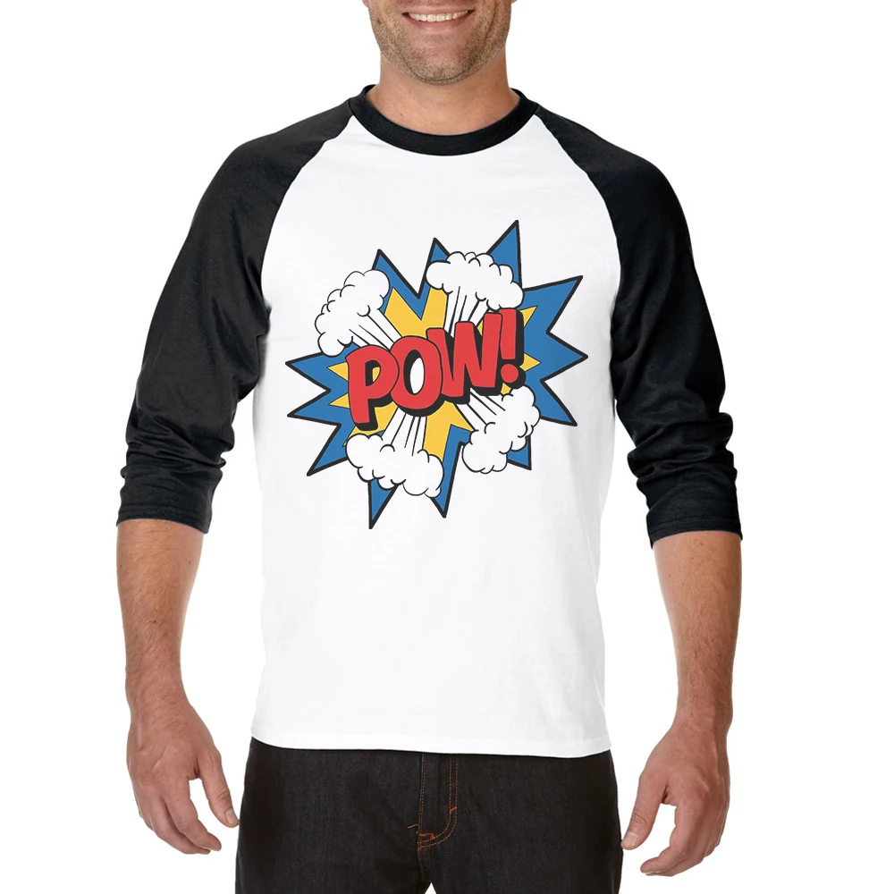 New Funny Design T Shirt Men Fashion 3/4 Sleeve Cotton Male Tees Letter Printing Pow Man T-Shirt Cotton Mens Raglan Tops Hipster
New Funny Design T Shirt Men Fashion 3/4 Sleeve Cotton Male Tees Letter Printing Pow Man T-Shirt Cotton Mens Raglan Tops Hipster