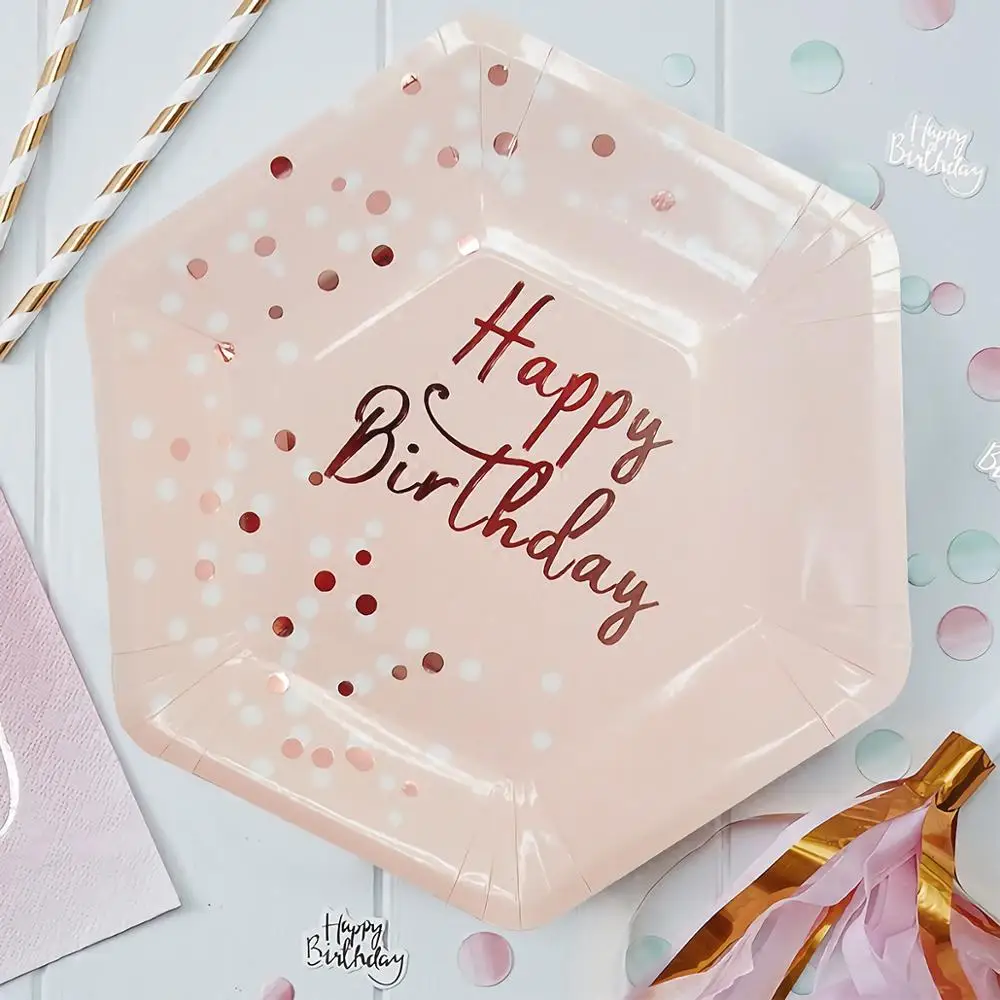 PATIMATE Girl Happy Birthday Disposable Tableware Pink Birthday Paper Napkin Cup Plate For Kids Birthday Party Decoration
PATIMATE Girl Happy Birthday Disposable Tableware Pink Birthday Paper Napkin Cup Plate For Kids Birthday Party Decoration