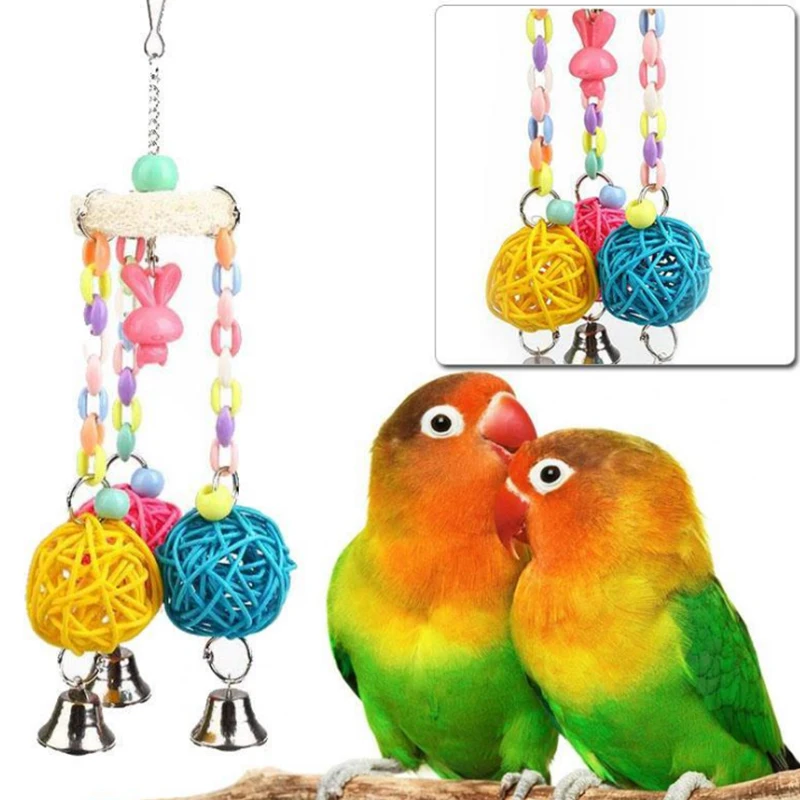 Pet Birds Parrot Natural Sepak Takraw Rattan Ball Bite Chewing Toys Swing Bells String Hanging Toy for Parrots Bird Swing Toys
Pet Birds Parrot Natural Sepak Takraw Rattan Ball Bite Chewing Toys Swing Bells String Hanging Toy for Parrots Bird Swing Toys