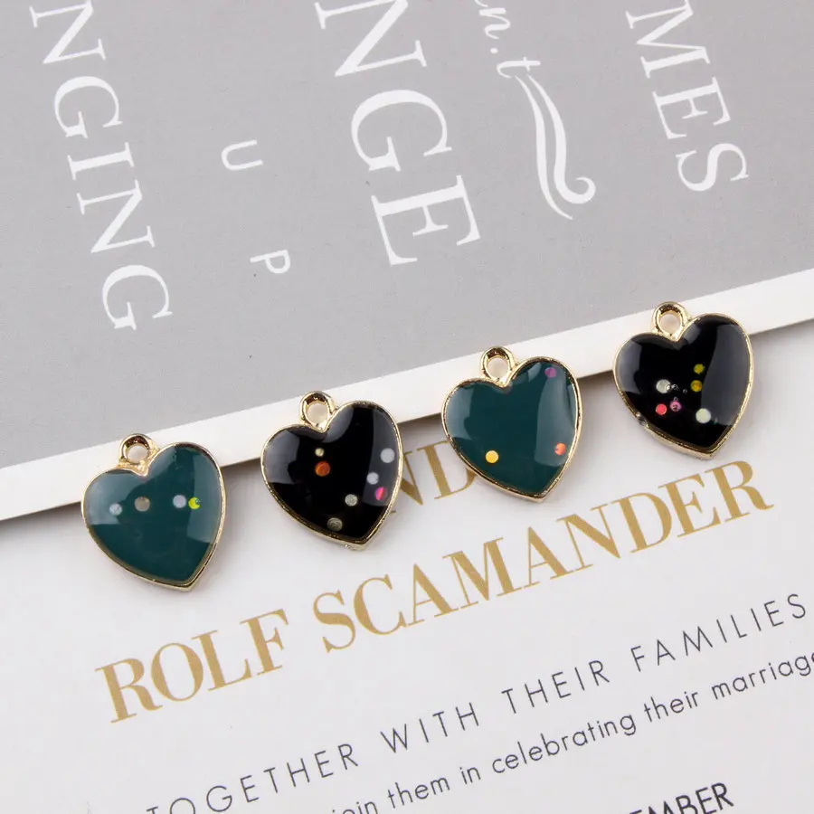 10pcs/lot Diy Jewelry Accessories Gold Color Tone Drop Oil Alloy Small Love Heart Shape Enamel Charms 15*17mm
10pcs/lot Diy Jewelry Accessories Gold Color Tone Drop Oil Alloy Small Love Heart Shape Enamel Charms 15*17mm