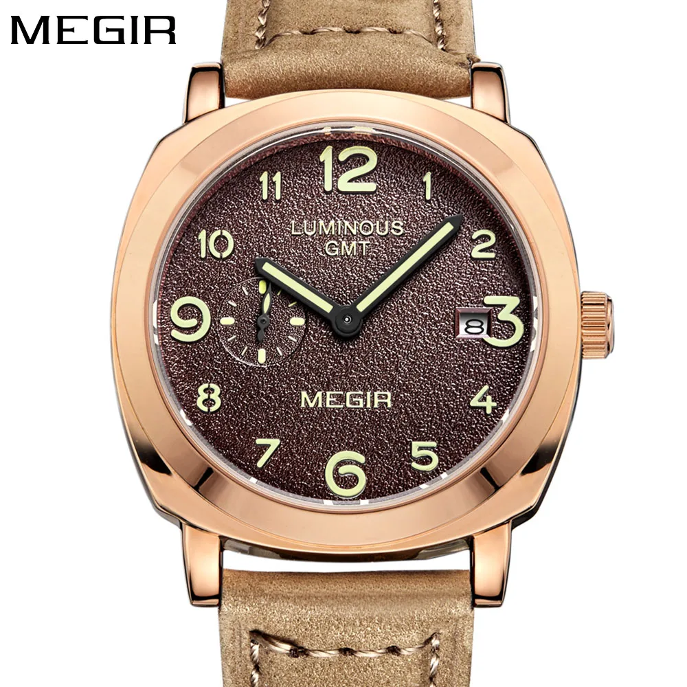 Часы MEGIR Мужские кварцевые люксовые брендовые наручные в подарок|gift gifts|gift mengifts