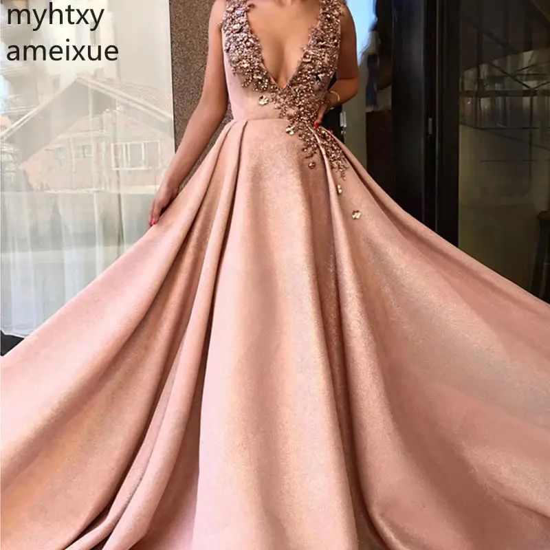 2021 New sexy Satin Evening Dresses Long Formal Dress V-Neck Plus Size Gown Muslim Dresses For Women Robe De Soiree Custom
2021 New sexy Satin Evening Dresses Long Formal Dress V-Neck Plus Size Gown Muslim Dresses For Women Robe De Soiree Custom
