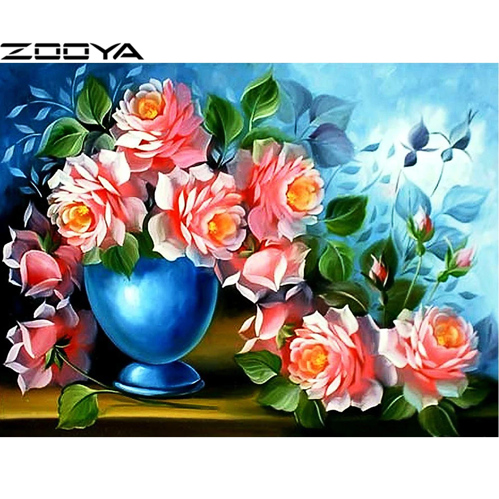 ZOOYA Sale Diamond Embroidery DIY Diamond Painting Pink Flower Blue Vase Pictures Of Rhinestones Cross-Stitch Kit Mosaic R432
ZOOYA Sale Diamond Embroidery DIY Diamond Painting Pink Flower Blue Vase Pictures Of Rhinestones Cross-Stitch Kit Mosaic R432