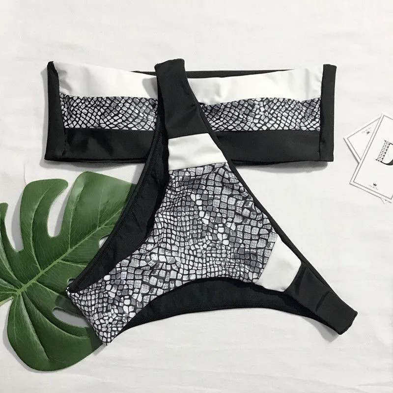 Women Snakeskin Printed Bikinis Set Push-up Padded Bra Bathing Suit Swimsuit 2018 New Summer Women's Swimwear Swimming Clothing
Women Snakeskin Printed Bikinis Set Push-up Padded Bra Bathing Suit Swimsuit 2018 New Summer Women's Swimwear Swimming Clothing