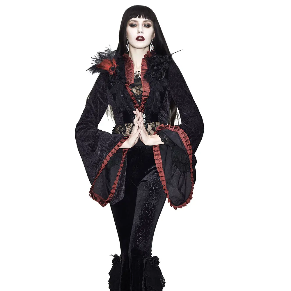 Women's Victorian Steampunk Coats Large Long Sleeves Flowers and Feathers Decorated Corset Jacket Tops
Women's Victorian Steampunk Coats Large Long Sleeves Flowers and Feathers Decorated Corset Jacket Tops