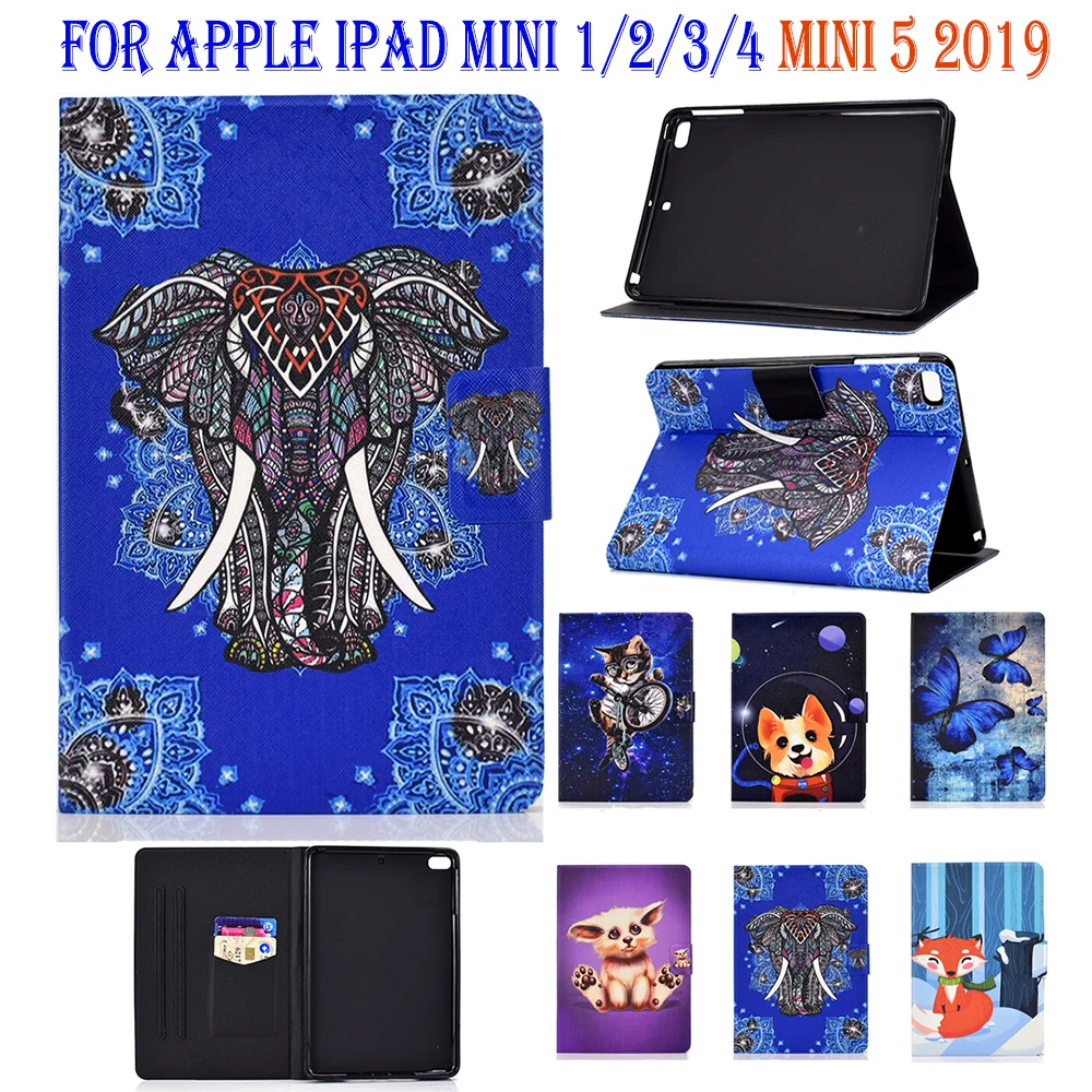 Card Slot Case For Apple ipad mini case Cover For iPad mini 1/2/3/4 mini 5 2019 Shell Stand Elephant Fox Bufferfly Capa Cover
Card Slot Case For Apple ipad mini case Cover For iPad mini 1/2/3/4 mini 5 2019 Shell Stand Elephant Fox Bufferfly Capa Cover