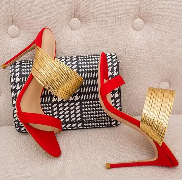 New Patchwork Suede Thin Heel Gladiator Sandals Women Fashion Gold Strappy Summer Slippers Sexy Girl Casual Single Shoes
New Patchwork Suede Thin Heel Gladiator Sandals Women Fashion Gold Strappy Summer Slippers Sexy Girl Casual Single Shoes