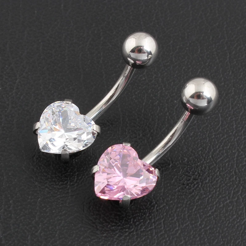 New heart Zircon Jeweled Style Belly Button Ring Body Piercing Jewelry Navel Piercing 316L Stainless steel
New heart Zircon Jeweled Style Belly Button Ring Body Piercing Jewelry Navel Piercing 316L Stainless steel