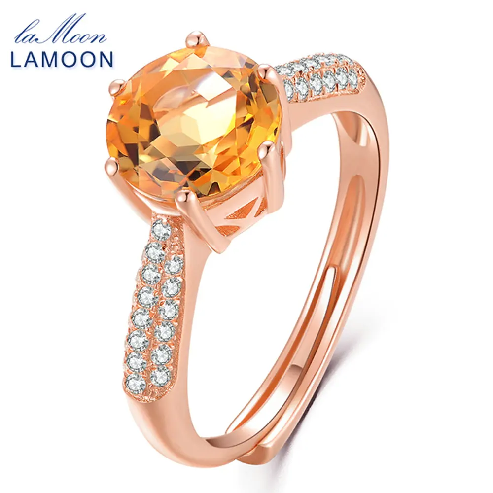 LAMOON- Luxury Pave Setting 8mm 2ct Citrine 925 Sterling Silver Jewelry Wedding Ring with S925 For Women LMRI001
LAMOON- Luxury Pave Setting 8mm 2ct Citrine 925 Sterling Silver Jewelry Wedding Ring with S925 For Women LMRI001