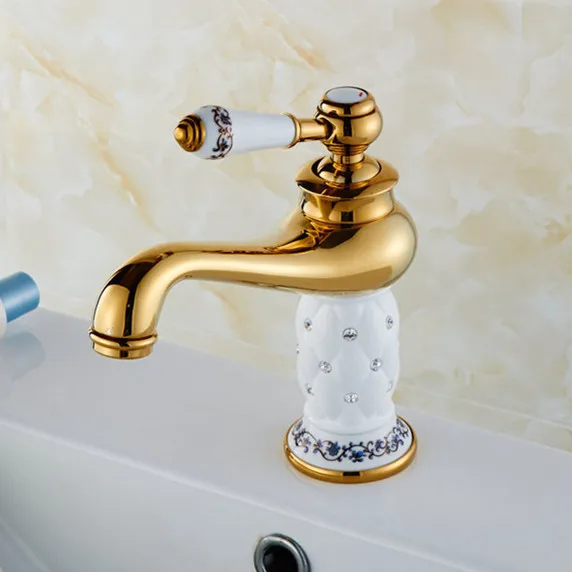 Free shipping Solid brass stone bathroom mixer tap with golden basin faucet of hot cold bathroom water faucet
Free shipping Solid brass stone bathroom mixer tap with golden basin faucet of hot cold bathroom water faucet