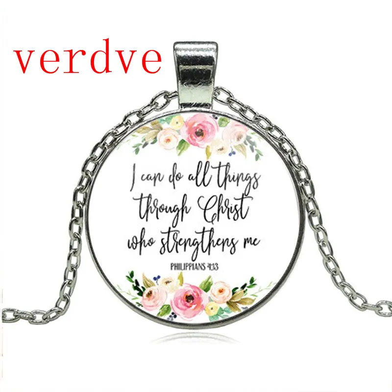 New Philippians 4:13 I can do all things through Christ Bible Verse Pendant Necklace Inspirational Jewelry
New Philippians 4:13 I can do all things through Christ Bible Verse Pendant Necklace Inspirational Jewelry