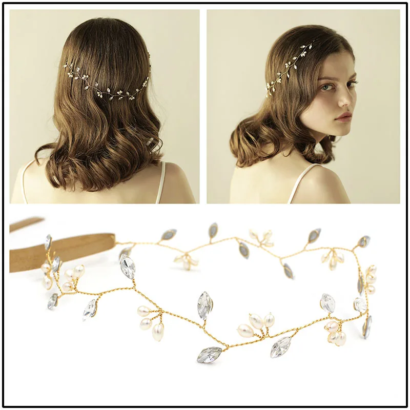 SLBRIDAL Handmade Ribbon Rhinestone Crystal Pearls Floral Leaf Wedding Tiara Headband Bridal Headpiece Hair accessories Women
SLBRIDAL Handmade Ribbon Rhinestone Crystal Pearls Floral Leaf Wedding Tiara Headband Bridal Headpiece Hair accessories Women