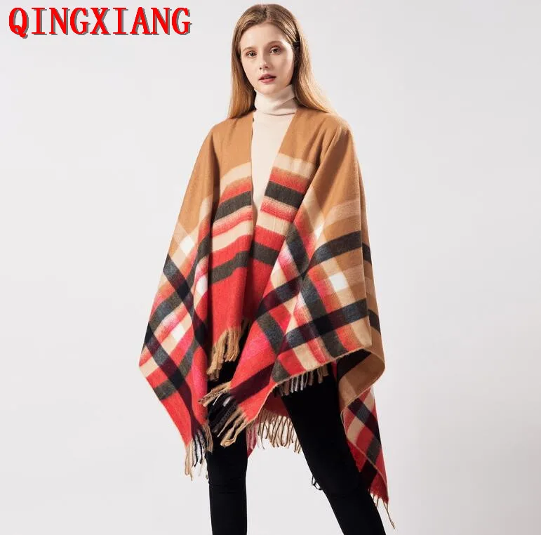 2019 Winter Women Striped Poncho Female Tassel Wild Pashmina Vintage Knitted Cardigan New Fashion 2 Style Shawl Autumn Coat
2019 Winter Women Striped Poncho Female Tassel Wild Pashmina Vintage Knitted Cardigan New Fashion 2 Style Shawl Autumn Coat