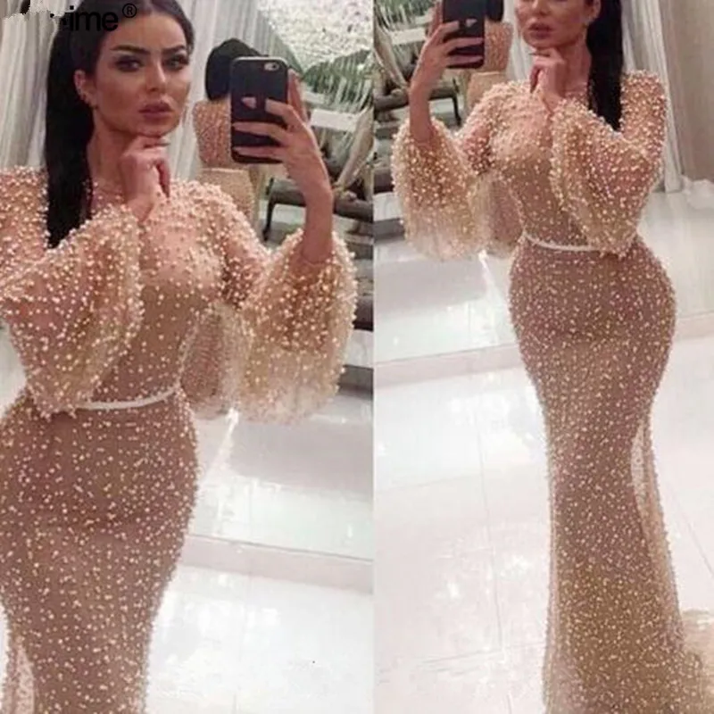 Luxurious Muslim Evening Dresses Mermaid Long Sleeves Tulle Pearls Islamic Dubai Saudi Arabic Long Formal Evening Gown
Luxurious Muslim Evening Dresses Mermaid Long Sleeves Tulle Pearls Islamic Dubai Saudi Arabic Long Formal Evening Gown