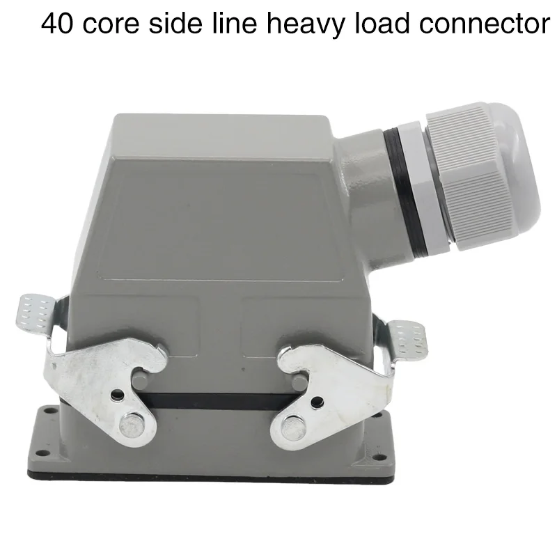 

Hdc-hd-040 rectangular heavy duty connector 40 core industrial waterproof aviation plug socket male bus cold pressure 10A