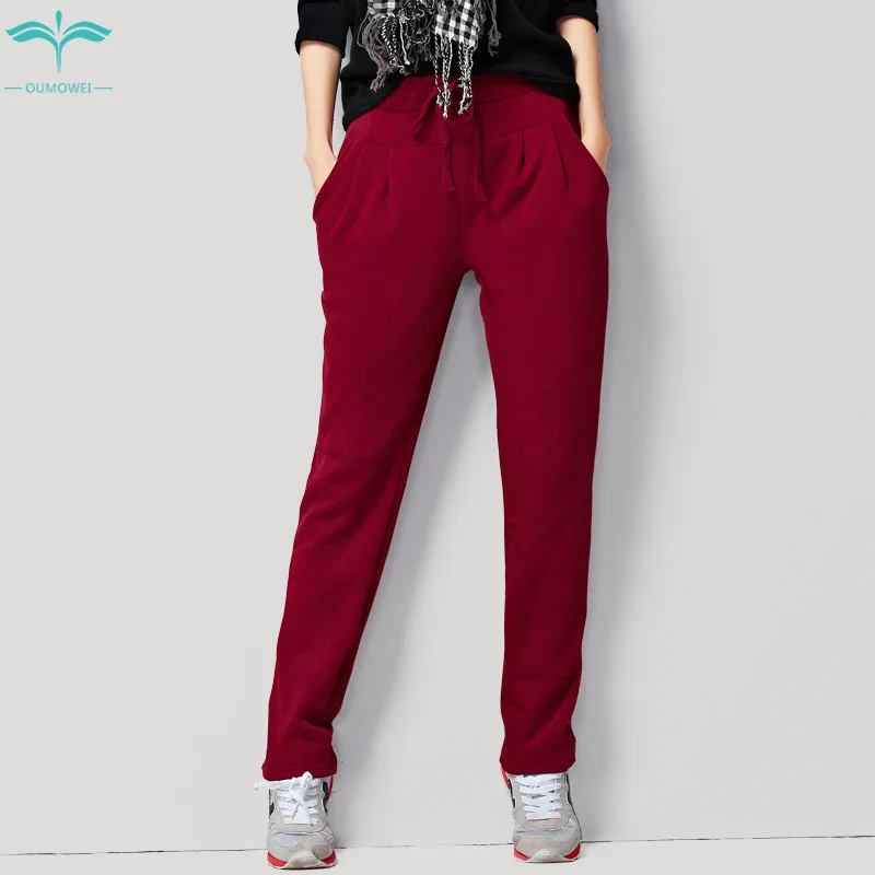 OUMOWEI Women's Trousers 2018 Fashion New Harem Pants Solid Color High Waist Casual Sports Pants Slim Feet Pants M-6XL Size
OUMOWEI Women's Trousers 2018 Fashion New Harem Pants Solid Color High Waist Casual Sports Pants Slim Feet Pants M-6XL Size