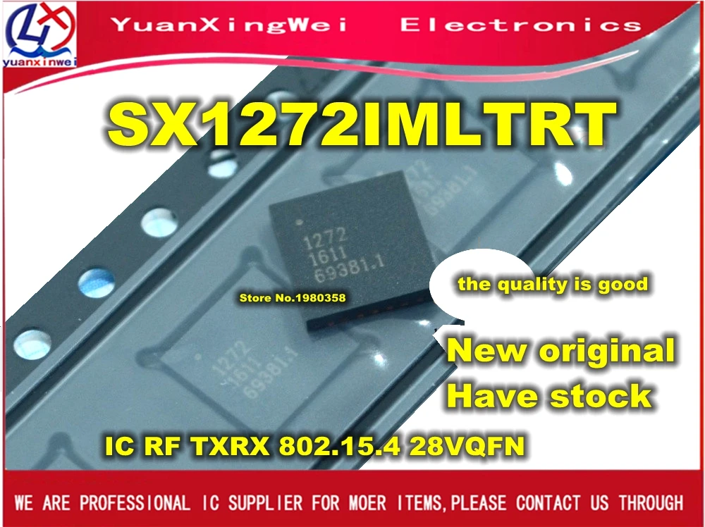 Микросхема SX1272IMLTRT SX1272 IC RF TXRX 802.15.4 28vqfn |