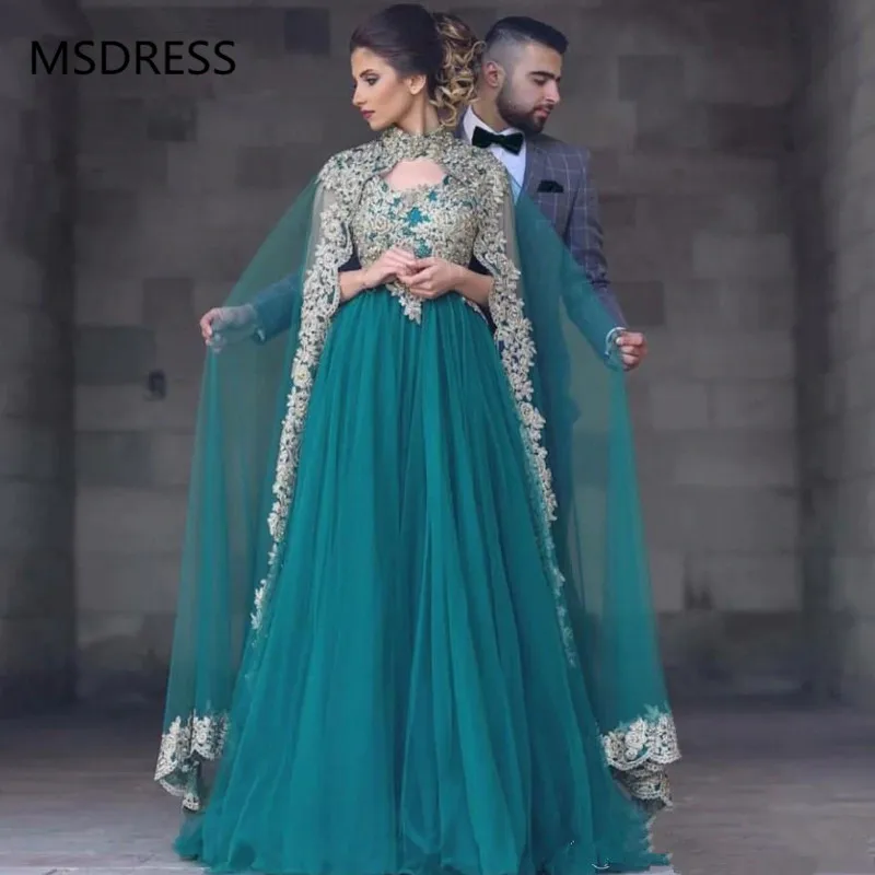 Green Muslim Evening Dresses 2019 A-line V-neck Tulle Appliques Beaded Islamic Dubai Saudi Arabic Long Elegant Evening Gown
Green Muslim Evening Dresses 2019 A-line V-neck Tulle Appliques Beaded Islamic Dubai Saudi Arabic Long Elegant Evening Gown