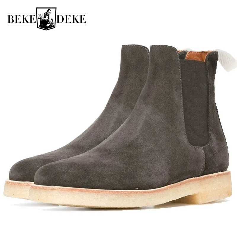 British Autumn Winter Slip On Platform Boots Men Handmade Luxury Brand Round Toe Wedding Chelsea Boots Vintage Motorcycle Boots
British Autumn Winter Slip On Platform Boots Men Handmade Luxury Brand Round Toe Wedding Chelsea Boots Vintage Motorcycle Boots