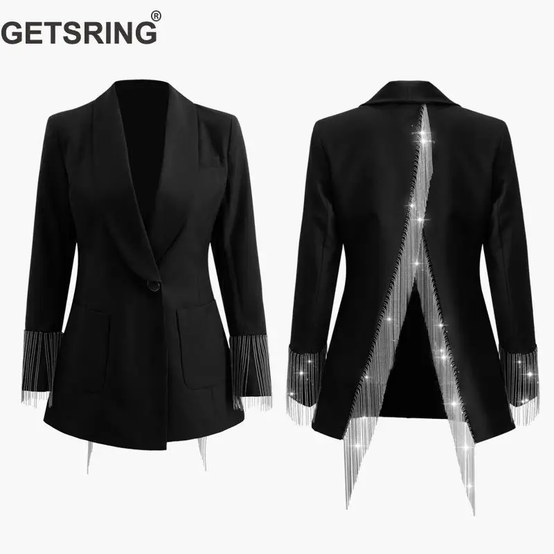 GETSRING женские блейзеры, куртки, женские блейзеры неправильной формы, женские куртки с длинным рукавом, костюм с бахромой и разрезом, Блейзер, ...
GETSRING женские блейзеры, куртки, женские блейзеры неправильной формы, женские куртки с длинным рукавом, костюм с бахромой и разрезом, Блейзер, ...