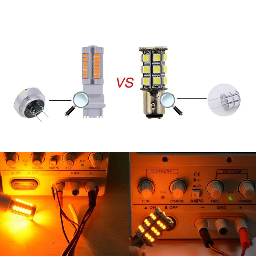 2pcs Amber 3157 3156 3057 33 Car Tail Turn Brake Auto Reverse Signal Bulb Lamp Daytime Running Light Car Styling Turn Signal
2pcs Amber 3157 3156 3057 33 Car Tail Turn Brake Auto Reverse Signal Bulb Lamp Daytime Running Light Car Styling Turn Signal