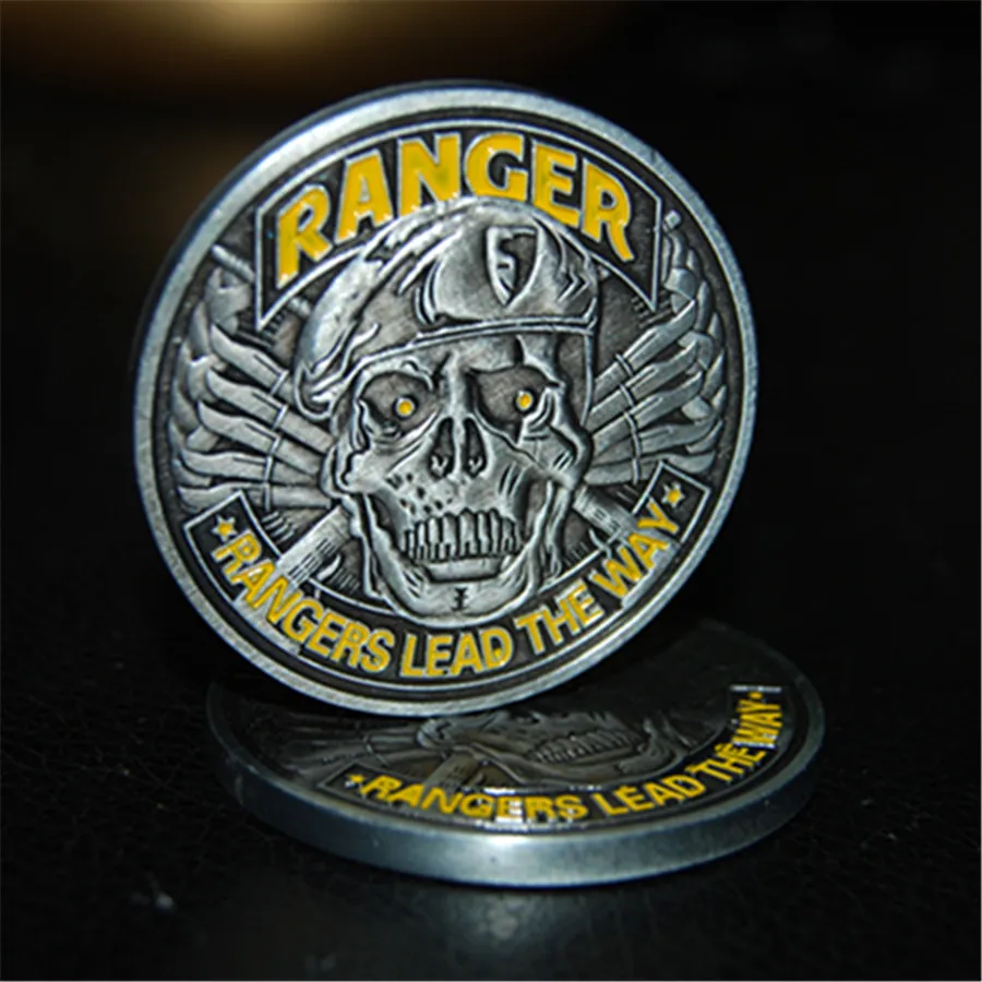 Free Shipping 10pcs/lot,ARMY RANGER SKULL BERET 1.75" CHALLENGE COIN DAGGER RANGERS LEAD THE WAY
Free Shipping 10pcs/lot,ARMY RANGER SKULL BERET 1.75" CHALLENGE COIN DAGGER RANGERS LEAD THE WAY