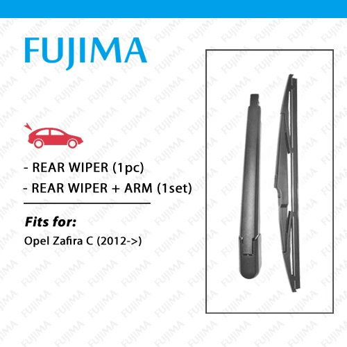 FUJIMA Rear Wiper Blade and Arm for OPEL Zafira C (2012-Onwards) Back Window Windscreen Zafira Tourer III Rear Wiper Arm
FUJIMA Rear Wiper Blade and Arm for OPEL Zafira C (2012-Onwards) Back Window Windscreen Zafira Tourer III Rear Wiper Arm