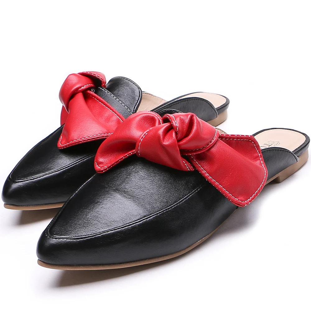 Tongpu Для женщин Шлёпанцы Обувь острый носок PU плоские для 225 579|slippers flat|women shoes