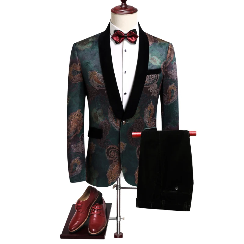Fashion Dress Men Printed Suit Two-piece Slim Fit Business Casual Mens Suits Jacket and Pants Size 5XL Popular Hot Sale Suit Man
Fashion Dress Men Printed Suit Two-piece Slim Fit Business Casual Mens Suits Jacket and Pants Size 5XL Popular Hot Sale Suit Man