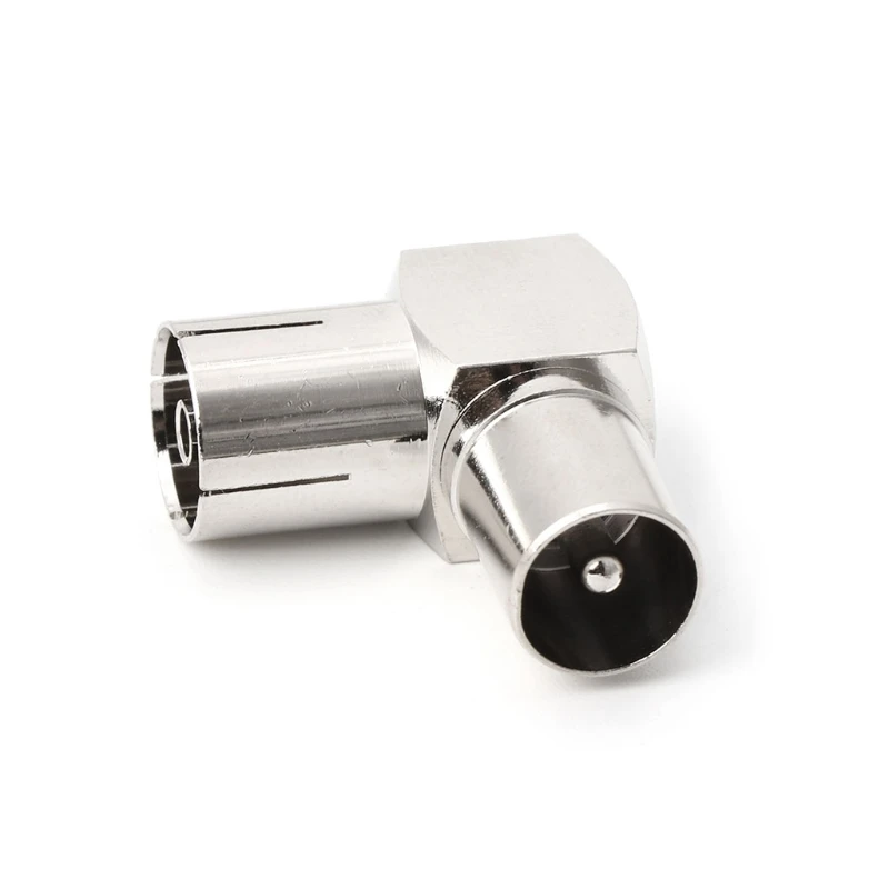 90 degree TV Aerial Cable Adapter RF Coaxial F Female to TV Male Plug to Female Socket
90 degree TV Aerial Cable Adapter RF Coaxial F Female to TV Male Plug to Female Socket