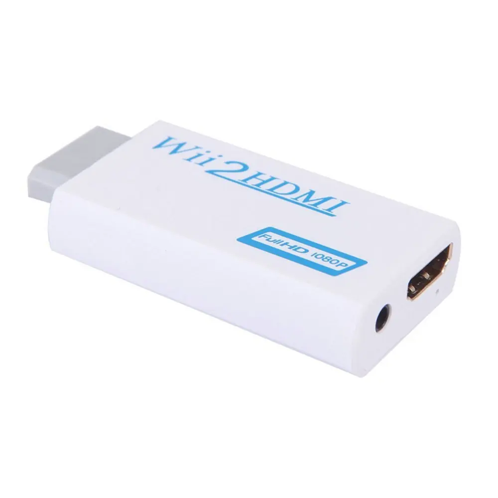 Адаптер конвертера Wii-HDMI с Аудиоразъемом 3 5 мм и выходом HDMI поддерживает все
