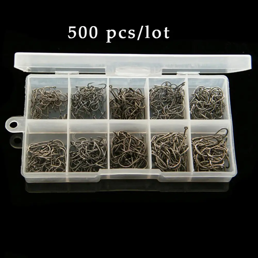 500Pcs 3-12# Sizes Fish Fishing Sharpened Swivel Jig Hooks Offset Fishhooks With Box Top Quality
500Pcs 3-12# Sizes Fish Fishing Sharpened Swivel Jig Hooks Offset Fishhooks With Box Top Quality