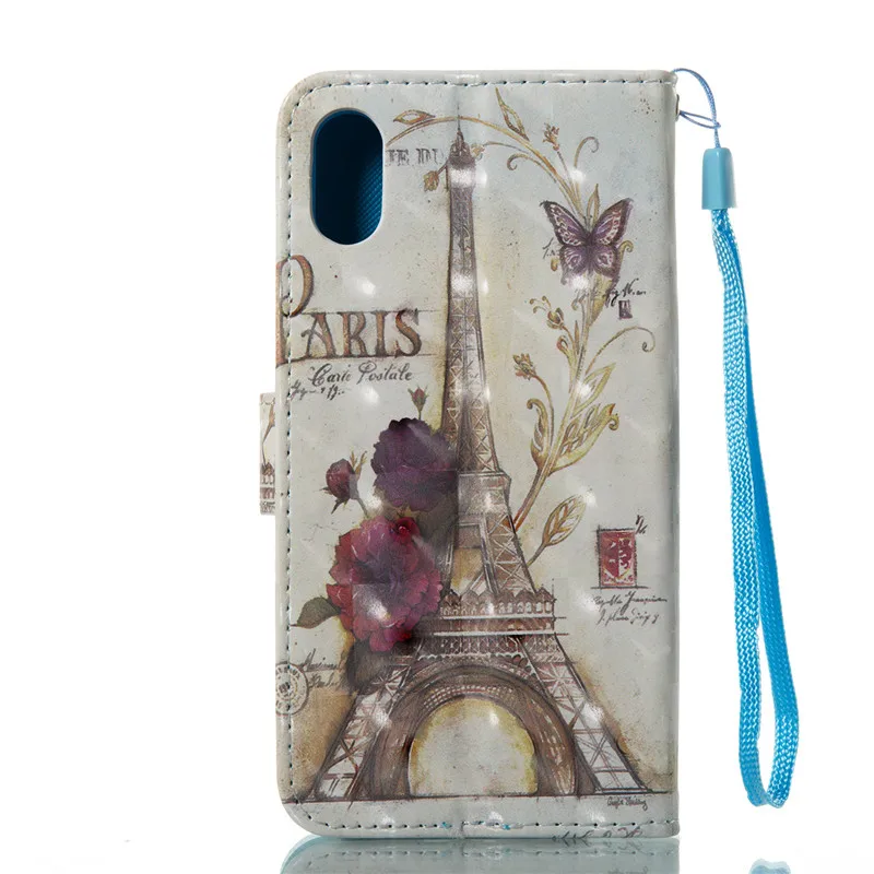 Чехол Wekays для Iphone X милый мультяшный кожаный чехол с изображением Парижской башни