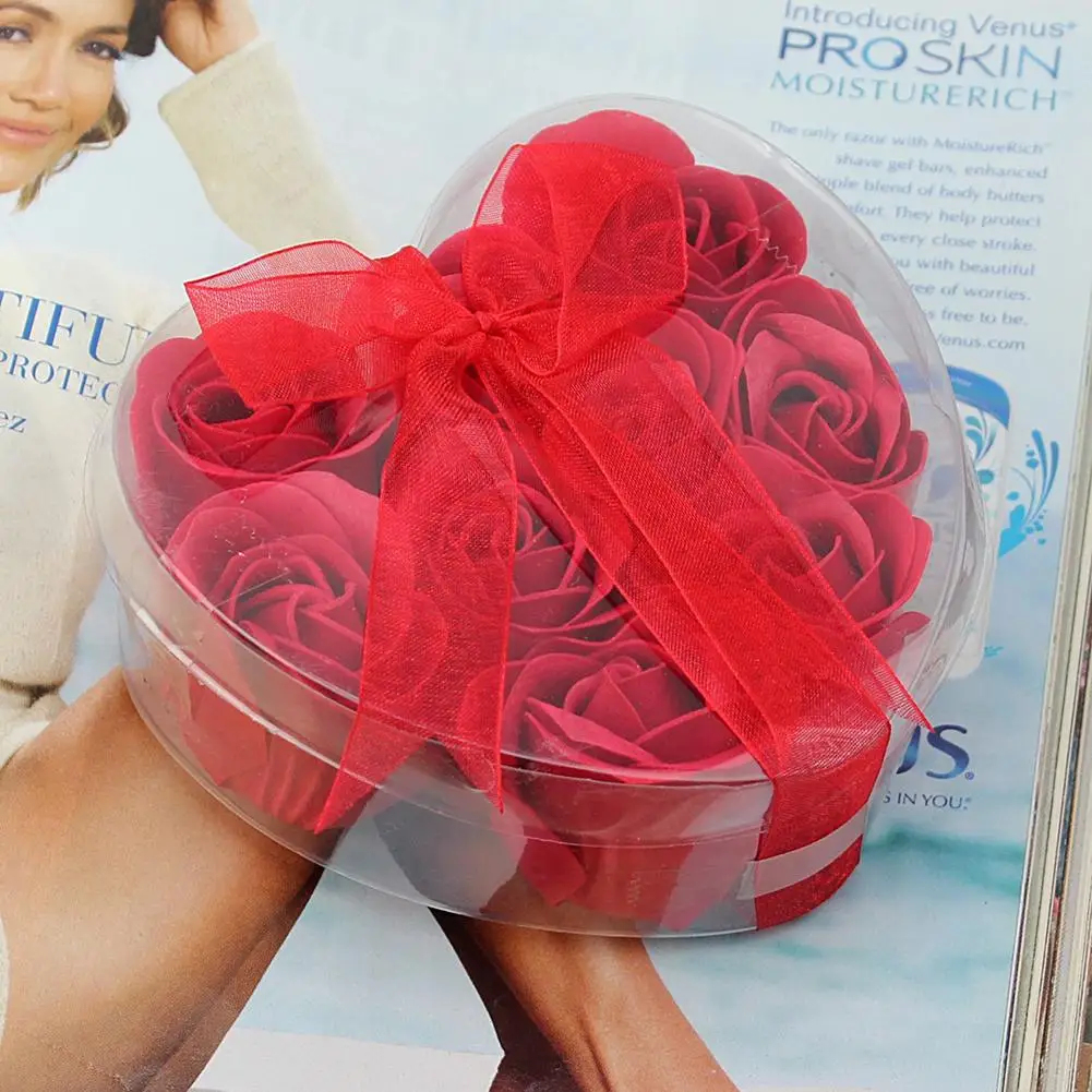 9 шт. ароматическое мыло для ванны с сердечками лепестками роз и цветами