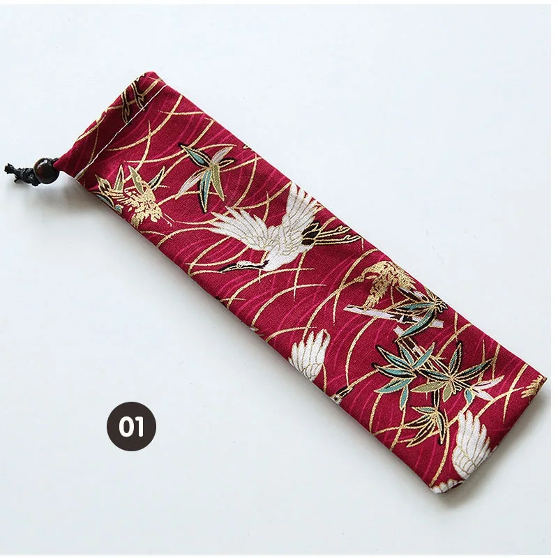 Japanese Style Portable Tableware Bag Travel Drawstring Cutlery Bag Straw Spoon Fork Knife Storage Bag W9542
Japanese Style Portable Tableware Bag Travel Drawstring Cutlery Bag Straw Spoon Fork Knife Storage Bag W9542