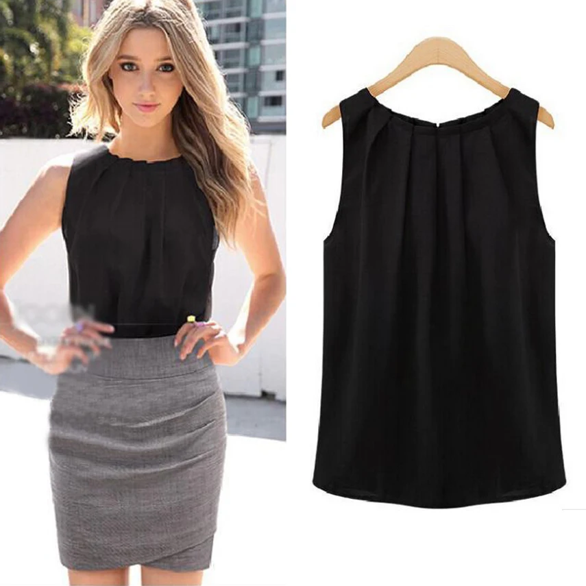 Women Blouses Chiffon Blouse fashion blusas femininas blouses Women Tops O-Neck Sleeveless Chemise Femme Woman Shirts
Women Blouses Chiffon Blouse fashion blusas femininas blouses Women Tops O-Neck Sleeveless Chemise Femme Woman Shirts