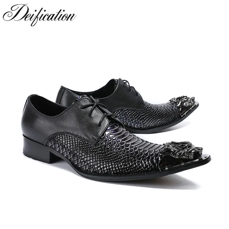 Deification Italian Leather Mens Dress Shoes Metal Pointy Toe Chaussure Homme Luxury Male Formal Party Shoes Flats Plus Size 47
Deification Italian Leather Mens Dress Shoes Metal Pointy Toe Chaussure Homme Luxury Male Formal Party Shoes Flats Plus Size 47