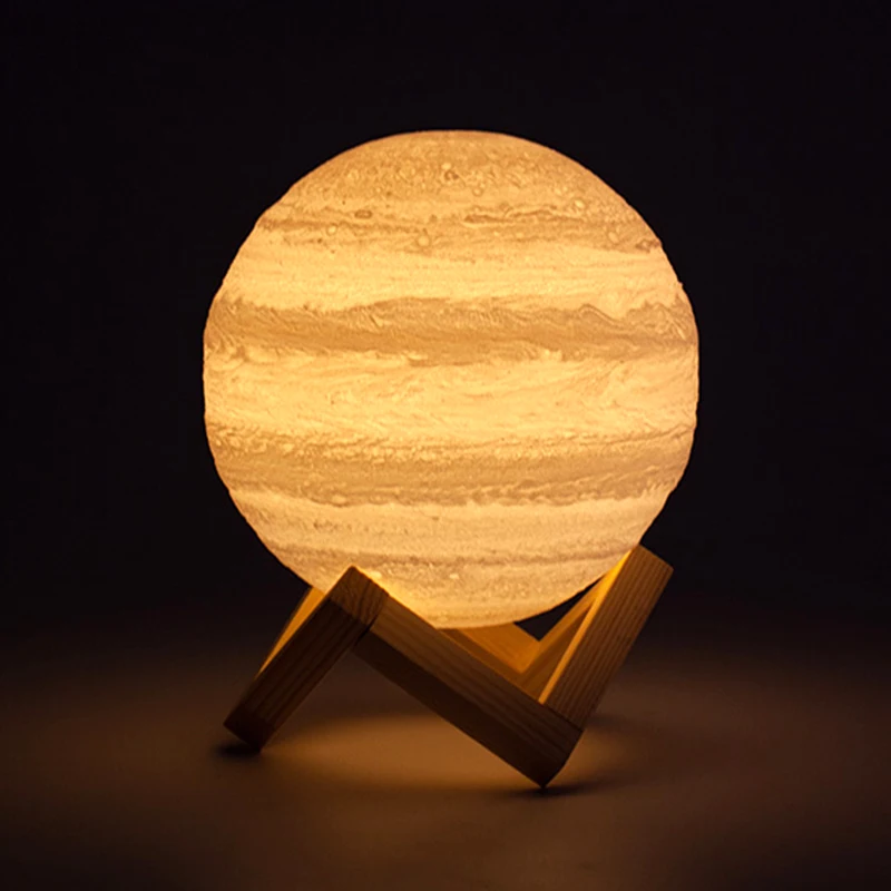 Warm White 3D Print Jupiter Lamp USB 2 colors Touch Switch Night lamp 16 colors changing Amstophere moon lamp Friends gift
Warm White 3D Print Jupiter Lamp USB 2 colors Touch Switch Night lamp 16 colors changing Amstophere moon lamp Friends gift