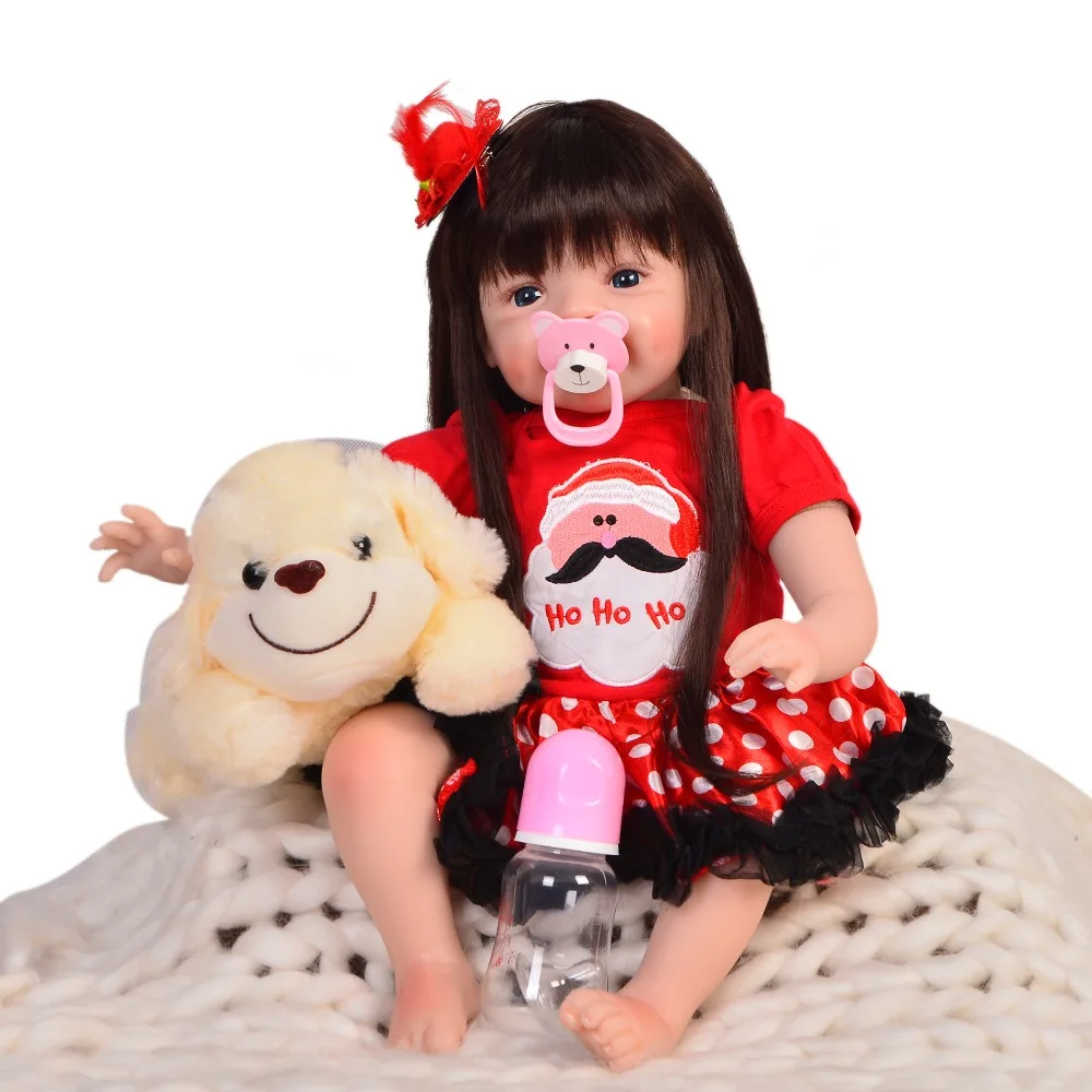 Reborn 22inch Silicone Reborn Dolls Baby Realistic Doll Reborn high quality smiling girl Boneca reborn doll Doll For Girls
Reborn 22inch Silicone Reborn Dolls Baby Realistic Doll Reborn high quality smiling girl Boneca reborn doll Doll For Girls