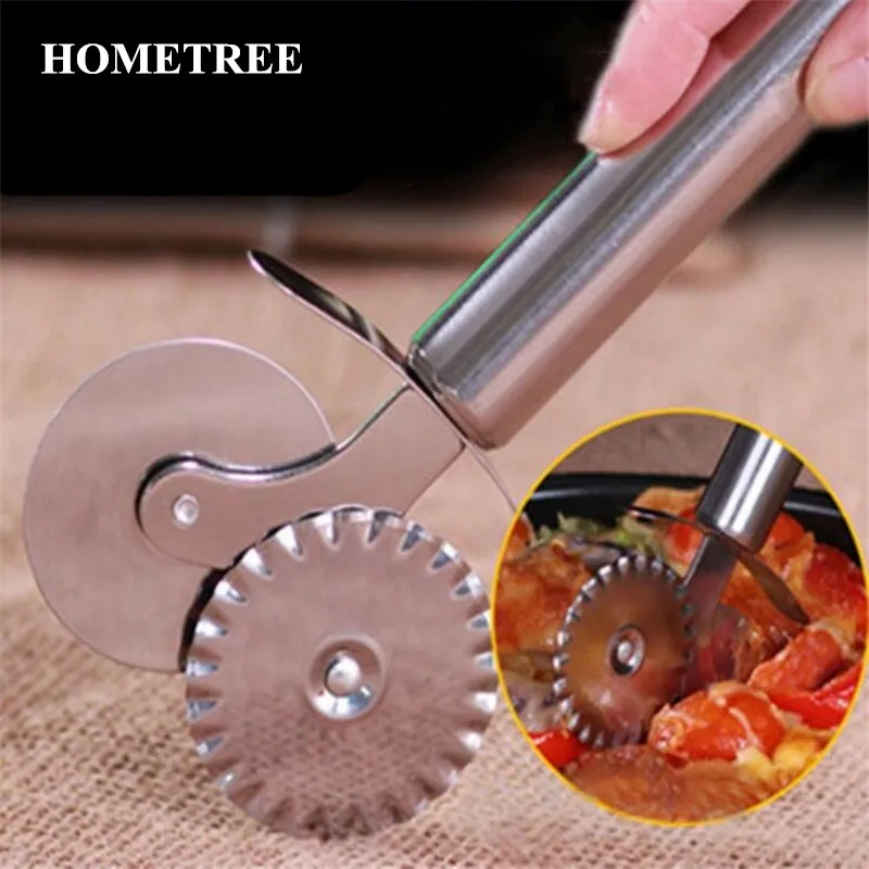 HOMETREE Food grade Stainless Steel Double Pulsator Pizza Cutter Wheels Round Shape Cutters Cake Pizza Knife Baking Tools H149
HOMETREE Food grade Stainless Steel Double Pulsator Pizza Cutter Wheels Round Shape Cutters Cake Pizza Knife Baking Tools H149