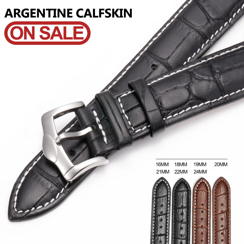 16mm 18mm 19mm 20mm 21mm 22mm 24mm Watchband Man Women Calf Skin Wrist Watch Genuine Leather Strap Durable Buckle Accessories
16mm 18mm 19mm 20mm 21mm 22mm 24mm Watchband Man Women Calf Skin Wrist Watch Genuine Leather Strap Durable Buckle Accessories