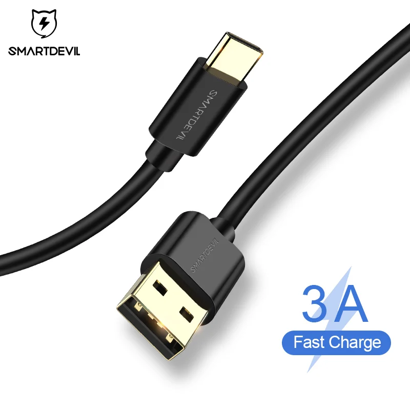 USB Type C кабель SmartDevil для Samsung Galaxy S10 S9 Plus мобильный телефон с функцией быстрой