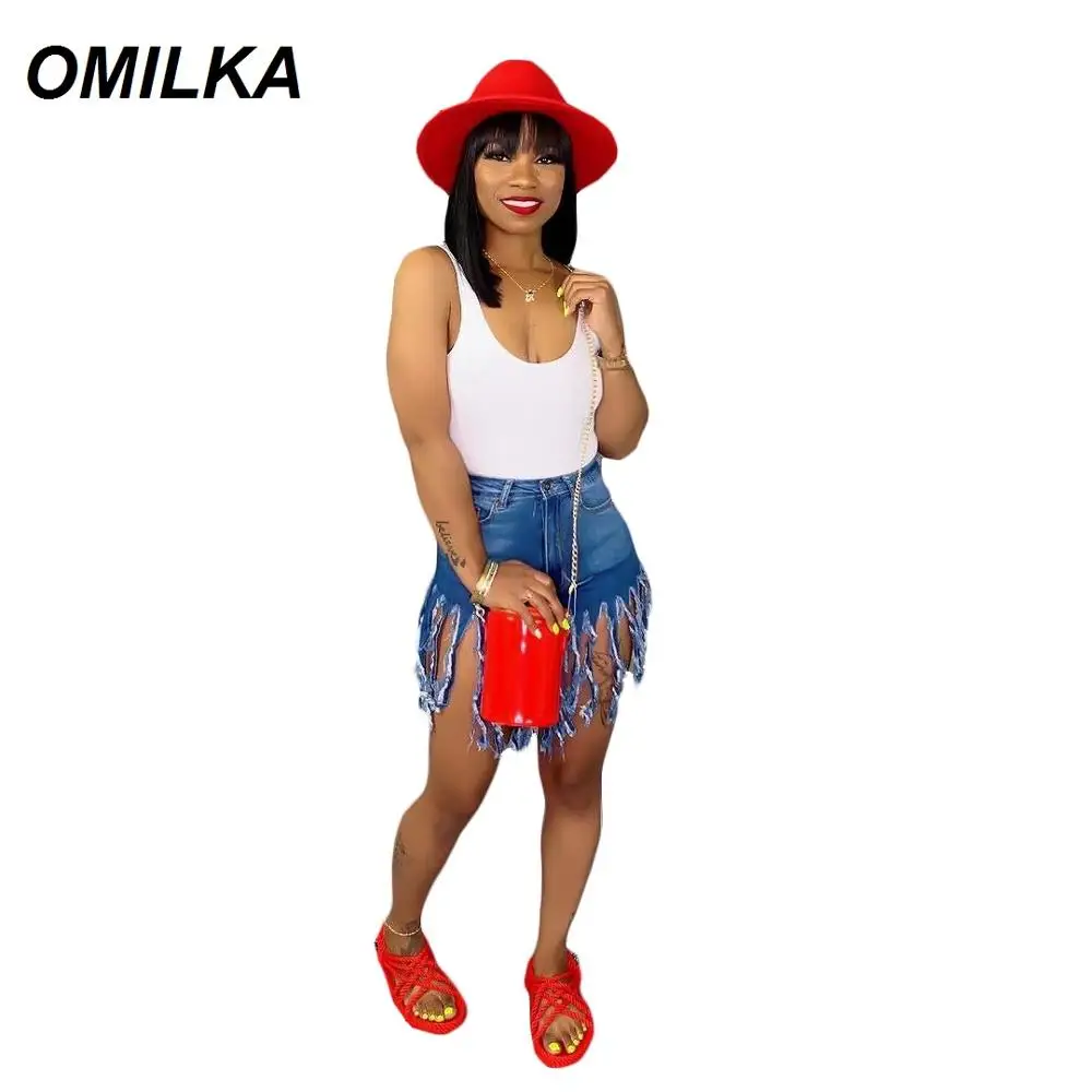 OMILKA Distressed Short Jeans 2019 Summer Women High Waist Tassel Hem Sanding Denim Club Street Plus Size Jeans Shorts S-3XL
OMILKA Distressed Short Jeans 2019 Summer Women High Waist Tassel Hem Sanding Denim Club Street Plus Size Jeans Shorts S-3XL
