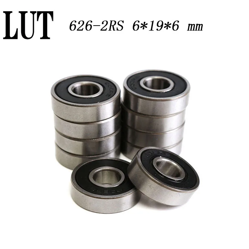 50 шт. детали 626 2RS 626RS 626-2RS RS 626-2RSH двойное резиновое уплотнение шарикоподшипник с