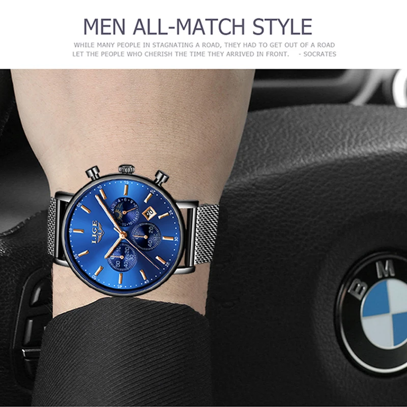 LIGE Mens Watches Top Brand Luxury Mens Fashion Casual Watch Men's Simple Waterproof Watch Quartz wrist watch Relogio Masculino
LIGE Mens Watches Top Brand Luxury Mens Fashion Casual Watch Men's Simple Waterproof Watch Quartz wrist watch Relogio Masculino