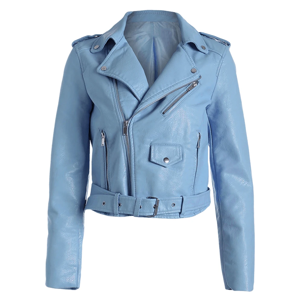 Nice Women Faux Leather Jackets Zipper Pockets Belted Soft Motorcycle Jacket Sexy Punk Coat Autumn Winter Casual Outwear Tops
Nice Women Faux Leather Jackets Zipper Pockets Belted Soft Motorcycle Jacket Sexy Punk Coat Autumn Winter Casual Outwear Tops